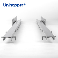 Glissières de tiroir dissimulées Unihopper à extension complète, guides télescopiques à ouverture par pression, glissières de tiroir dissimulées sous le meuble