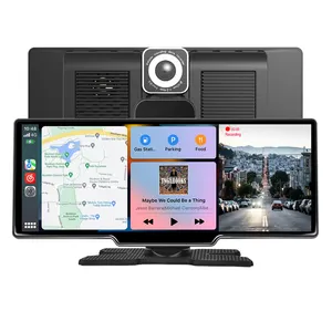  10.26 inch xách tay không dây Carplay Android Auto 4k kép Dash Cam chiếu hậu Video Recorder GPS navigation MP5 đa phương tiện Máy nghe nhạc