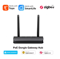 Yago Zigbee 3.0 PoE Gateway Hub Dongle pour Home Assistant, Tuya, SmartLife, antennes doubles 5dBi, puce ESP32+CC2652P, port Ethernet RJ45
