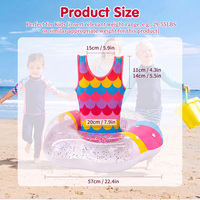 Gilet de natation pour tout-petits Yobeway avec flotteur intégré en PVC, bretelles réglables, vestes de natation à marque privée