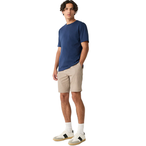 <span class=keywords><strong>Camisetas</strong></span> lisas con estampado de logotipo personalizado para hombre, Camiseta básica de LICRA de algodón <span class=keywords><strong>azul</strong></span> <span class=keywords><strong>marino</strong></span> de alta calidad con cuello redondo ajustado para hombre - Product Image 3