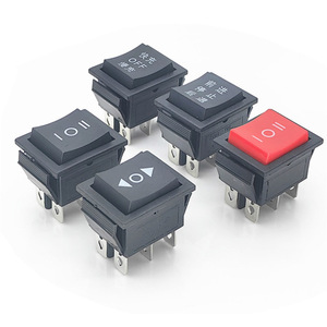 สวิตช์โยกแบบกดติดปล่อยดับ (ON)-OFF-(ON) สีดำ แบบ DPDT 3 ตำแหน่ง 6 ขา สวิตช์ไฟ 16A 250V 20A 125V สวิตช์ปุ่มกด KCD4 - Product Image 6