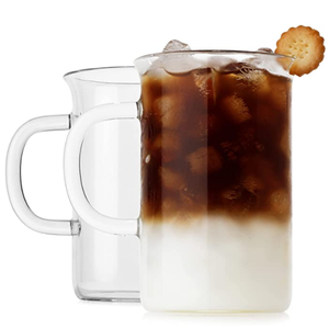 Bán Buôn Hot <span class=keywords><strong>Letter</strong></span> Cold Uống Cup Với Rơm Và Nắp Công Suất Lớn Thủy Tinh Tùy Chỉnh Cốc Cà Phê Sữa Mugs Với Xử Lý - Product Image 2