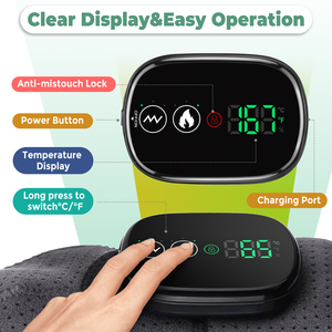 Điện Vai Brace hỗ trợ bọc nước nóng Pad massage vành đai không dây rung sưởi ấm Vai Massager - Product Image 4