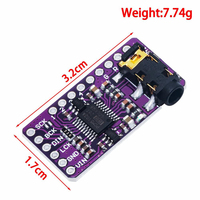 Papan Audio HiFi DAC I2S PCM5102A I2S GY-PCM5102 terlaris, 32-bit/384kHz untuk Raspberry Pi PHAT, modul kartu suara DIY