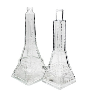 Bouteille en verre de luxe tendance en forme de Tour Eiffel, différentes tailles (500 ml, 750 ml) pour Brandy, Rhum, Tequila, <span class=keywords><strong>Bordeaux</strong></span> – Offre Spéciale - Product Image 2