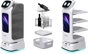 Restaurante Robot de entrega de alimentos Navegación automática Hotel Cafetería Entrega inteligente Robot de alimentos con pantalla publicitaria - Product Image 3