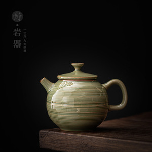Théière en céramique ronde avec couvercle, résistante à la chaleur, pour la préparation du thé Kung Fu, poterie, théière individuelle, mini théière domestique - Product Image 1