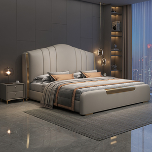 Lit souple à pression d'air 1.8m italien de haut luxe avec boîte de rangement haute pour chambre principale ou hôtels - Product Image 3