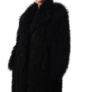 Cappotto Lungo da Donna in Lana Nera di Alta Qualità Moda 2025 Cardigan Caldo e Ampio Personalità <span class=keywords><strong>Trench</strong></span> Invernale - Product Image 2