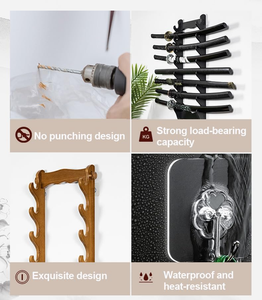 Support mural pour épées, présentoir en bois à 8 niveaux pour l'épée, le katana, le wakizashi, et le <span class=keywords><strong>rangement</strong></span> de flûtes ou de cannes à pêche - Product Image 4