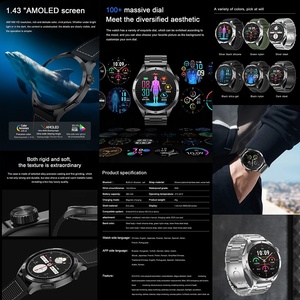 BT SOS gọi khẩn cấp điện thoại nói chuyện ngủ ECG máu theo dõi sức khỏe thể thao AMOLED Màn hình et485 Smartwatch Đồng hồ thông minh et485 - Product Image 6