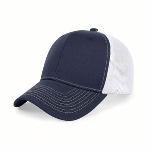 Gorras de Béisbol Personalizadas al por Mayor con Visera Curva, Gorras Trucker Lisas con Malla y Cierre a Presión - Product Image 3