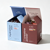 Boîte en papier recyclable avec impression couleur personnalisée à l'intérieur et à l'extérieur pour l'emballage de boissons en bande, de café et de poudre nutritionnelle