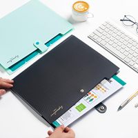 Organizador de Archivos Tipo Acordeón Sooez, Material PP, Impresión UV, Tamaño A4, 5 Bolsillos, Carpetas Expandibles con Etiquetas, Portátil para Documentos/Recibos