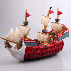 Barco pirata de estilo veraniego, serie mediterránea, bar, <span class=keywords><strong>restaurante</strong></span>, accesorios de decoración, barco pirata de resina, 30CM - Product Image 6