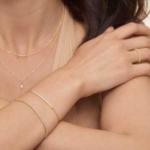 高级时装925银镀金5A立方氧化锆珠切割钻石珠宝网球手链男女手链 - Product Image 3