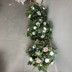 Nova Chegada: Arranjo Floral Artificial de Rosas Brancas e Verdes em Bola para Decoração de Centro de Mesa de Casamento - Product Image 2
