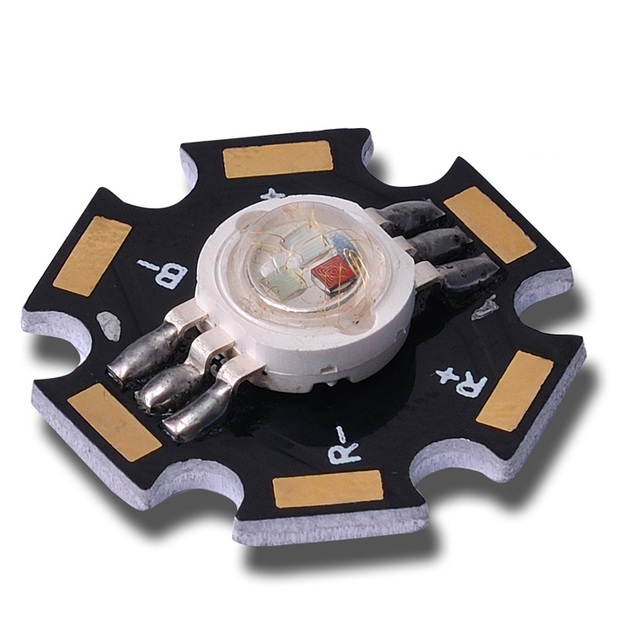 Sell 30mil 3w High Power RGB Led with PCB/ RED GREEN BLUE RGB 3in1 3w High Power Leds