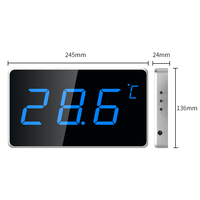 Thermomètre numérique pour sauna avec sonde étanche de 5 m, affichage LED et alarme pour la détection et la surveillance de la température industrielle et de la piscine