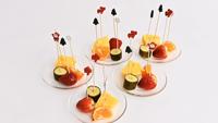 Groothandel natuurlijke bamboe fruitprikkers, wegwerpbaar, food grade, voor hapjes en salades