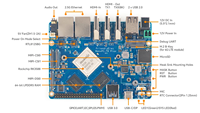 Carte mère Nanopc-t6 Plus SBC utilisant Rockchip RK3588 avec LPDDR5, capacité améliorée jusqu'à 32 Go, interfaces MIPI DSI/CSI, deux ports 2.5GbE