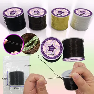 Private label 80M 4 colors Elastic stretch String High Tenacity Jewelry Making Stretch Elastic Cord Beads String Strap Rope