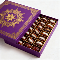 Boîte de mariage personnalisée, emballage de chocolat en papier de qualité supérieure, emballage alimentaire de luxe, boîte cadeau, boîte à dessert, boîte à dattes, boîte à chocolats