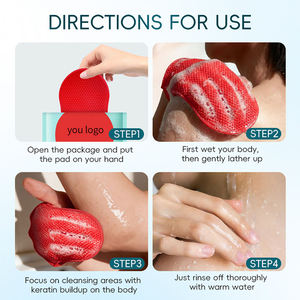 Guanto Esfoliante Monouso OEM Private Label 95g per Doccia e Viaggio, Scrubber Corpo in Spunlace per la Pulizia Profonda <span class=keywords><strong>delle</strong></span> Linee di Bellezza - Product Image 4