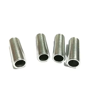 Custom Auto Lathing Zinc Plated Carbon Steel Male Threaded Sleeve Bush