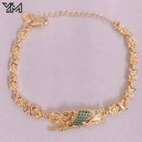 Pulsera de Protección YM con Dije de San Judas en Latón con Halo, Chapada en Oro de 18K, con Circonitas Cúbicas Tricolor, Joyería de Fe para Hombres y Mujeres