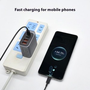 Chargeur transfrontalier PD55W + double USB Nouveau chargeur secteur 55W à quatre ports pour US AU EU <span class=keywords><strong>Amazon</strong></span>-Compatible pour écouteurs <span class=keywords><strong>IPHONE</strong></span> 14 PRO MAX - Product Image 3