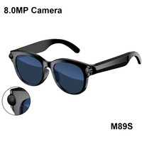 Lunettes intelligentes 2-en-1 avec caméra IA 800W pixels, enregistrement vidéo HD 1200P anti-tremblement, appel vocal, traduction et étanchéité