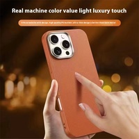 Coque de téléphone portable de luxe en cuir doux au toucher pour Samsung S24 Ultra S23 Plus S22 S21 FE Protecteur d'objectif Couverture arrière