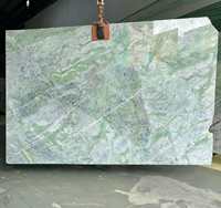Dalle de quartzite naturel Cristallo Mint poli à veines cristallines pour comptoir de cuisine, meuble-lavabo de salle de bain et projets muraux