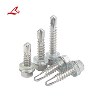 Vis autoperceuses à tête hexagonale avec rondelle en caoutchouc plastique acier inoxydable 316 410 M3.5 M4.2 M6.3 30mm 50mm