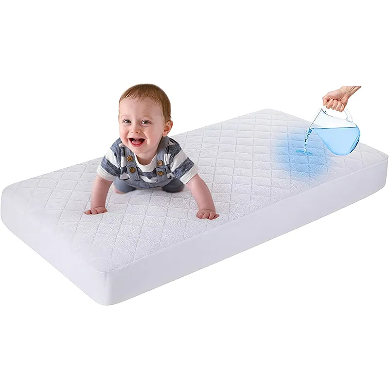 Baby Bamboe Wieg Matras Pads-Waterdichte Wieg Matras Protector-Zachte Ademend Peuter Matras Protector, Baby Wieg Fit