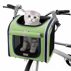 Foldable <b>Bike</b> <b>Dog</b> Carrier <b>Dog</b> <b>Basket</b> for <b>Bike</b> Soft-Sided <b>Dog</b> Carrier Safe and Easy for Small Medium Cats and <b>Dogs</b> Zippers window - Product Image 1