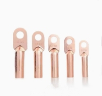 Cosses de câble en cuivre pur étamé série DT, à trou unique, tubulaires, à sertir, pour connexion de câbles de distribution électrique 10-630 mm