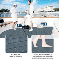 Tapis de tapis roulant en EVA avec motif en bois de teck, auto-adhésif pour yachts, camping-cars, bateaux à moteur et bateaux de pêche, coussinets de pont imperméables