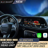Écran tactile autoradio Android ACARDASH pour Dodge Challenger/ Charger SRT Hellcat 2010-2023 CarPlay sans fil Multimédia