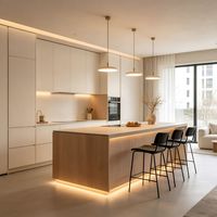 Muebles de Madera de Diseño Moderno, Gabinetes Personalizados, Madera Sólida, Material Melamina, Ecológico