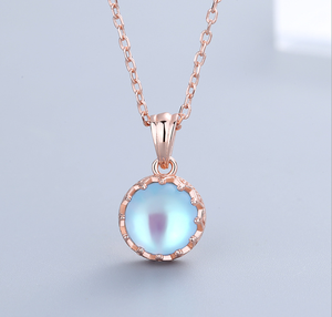 <span class=keywords><strong>Collana</strong></span> <span class=keywords><strong>di</strong></span> pietre <span class=keywords><strong>di</strong></span> <span class=keywords><strong>luna</strong></span> <span class=keywords><strong>di</strong></span> moda all'ingrosso donna S925 gioielli <span class=keywords><strong>in</strong></span> argento Sterling con ciondolo gemma corona - Product Image 3