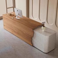Bureau d'accueil personnalisé, simple et moderne, en bois pour bureau, salon, hôtels, salons de beauté, peinture, pour salles de sport, centres commerciaux