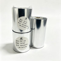 Pita Transfer Termal Resin Lilin Universal TTR Hitam, Cocok untuk Berbagai Printer Label Transfer Termal