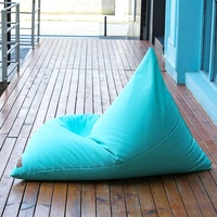 Housse de pouf triangulaire de qualité, confortable, pour sol ou plage, imperméable en tissu Oxford, pour l'extérieur