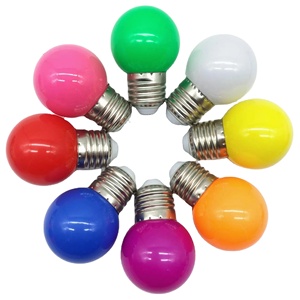 Ampoules LED multicolores 1W pour décoration de Noël extérieure, base E27/B22, plastique, blanc chaud doux 2700K - Product Image 1