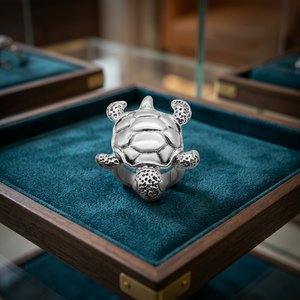 Bague mignonne en forme de tortue de mer pour femme, argent 925 - Product Image 3