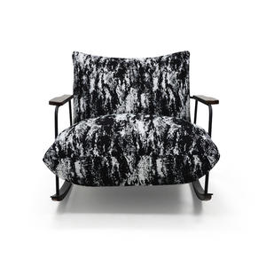 Fauteuil à bascule style peinture à l'encre, luxe léger, style rétro, fauteuil de salon en bois, mobilier de salon, canapé de luxe, fauteuil inclinable - Product Image 3