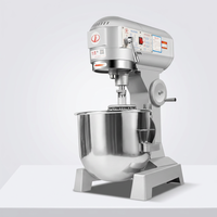 Mesin Mixer Adonan Planetary Harga Grosir untuk Penggunaan Komersial, Pengaduk Makanan, Penguleni Susu, Mangkuk Stainless Steel dengan Penutup Pelindung